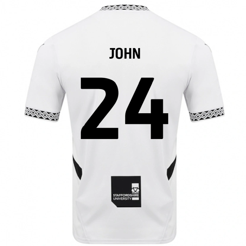 Danxen Kvinder Kyle John #24 Hvid Hjemmebane Spillertrøjer 2024/25 Trøje T-Shirt