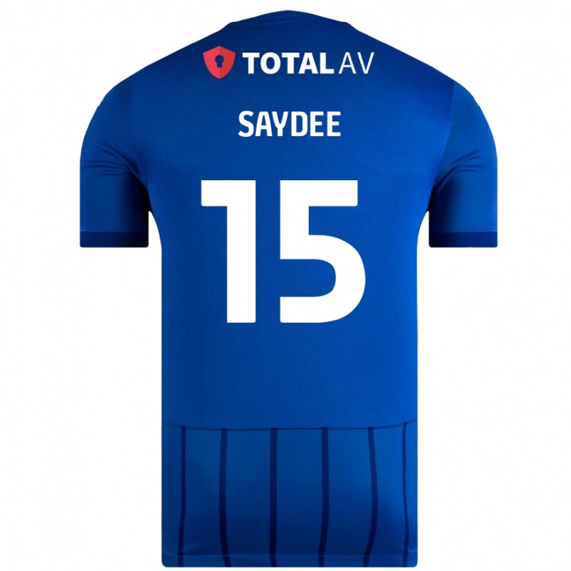 Danxen Kvinder Christian Saydee #15 Blå Hjemmebane Spillertrøjer 2024/25 Trøje T-Shirt