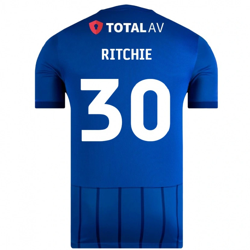 Danxen Kvinder Matt Ritchie #30 Blå Hjemmebane Spillertrøjer 2024/25 Trøje T-Shirt