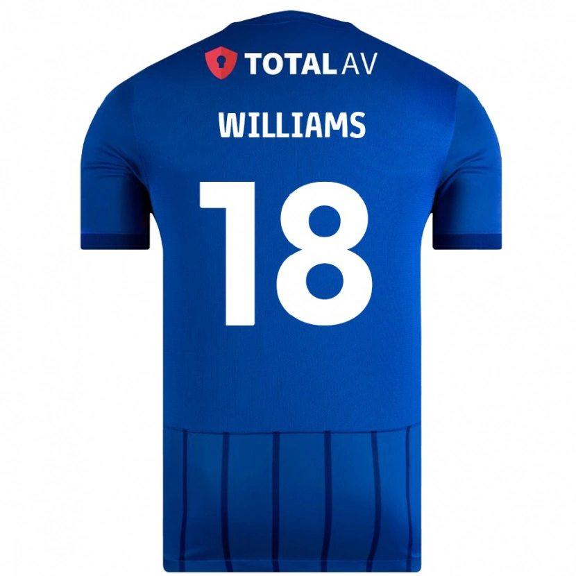 Danxen Kvinder Scarlett Williams #18 Blå Hjemmebane Spillertrøjer 2024/25 Trøje T-Shirt