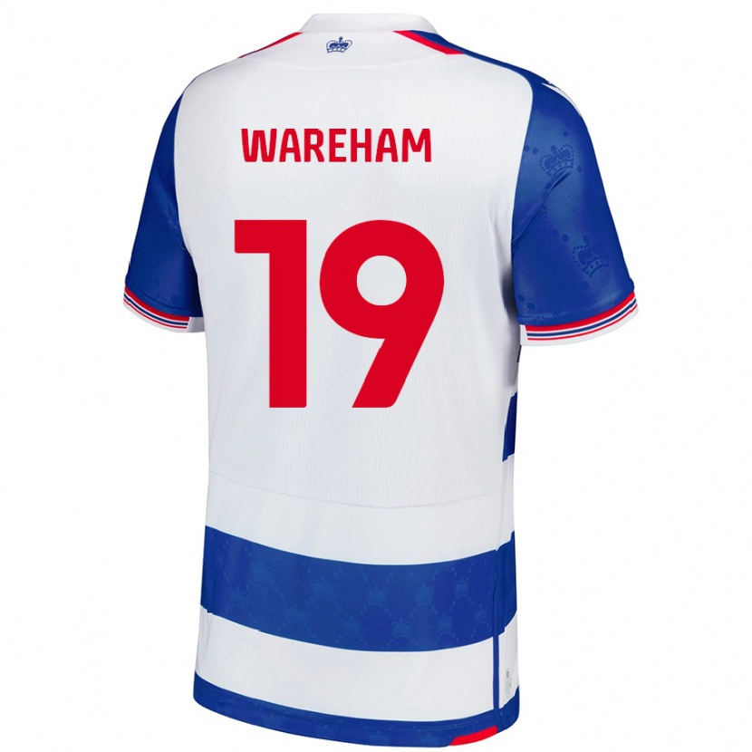 Danxen Kvinder Jayden Wareham #19 Blå Hvid Hjemmebane Spillertrøjer 2024/25 Trøje T-Shirt