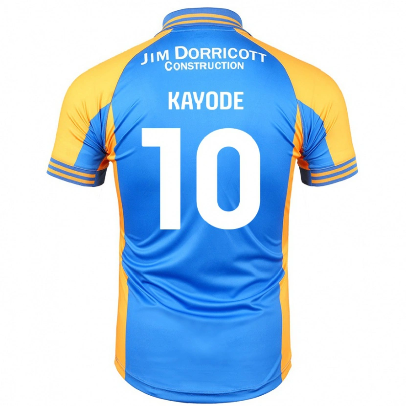 Danxen Kvinder Joshua Kayode #10 Blå Rav Hjemmebane Spillertrøjer 2024/25 Trøje T-Shirt