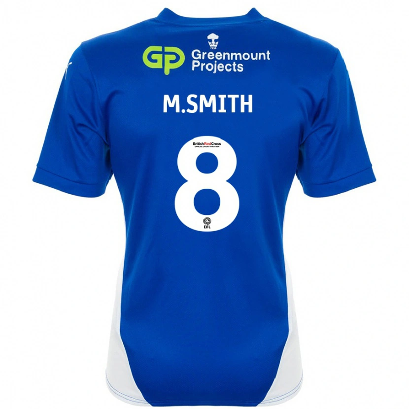 Danxen Kvinder Matt Smith #8 Blå Hvid Hjemmebane Spillertrøjer 2024/25 Trøje T-Shirt