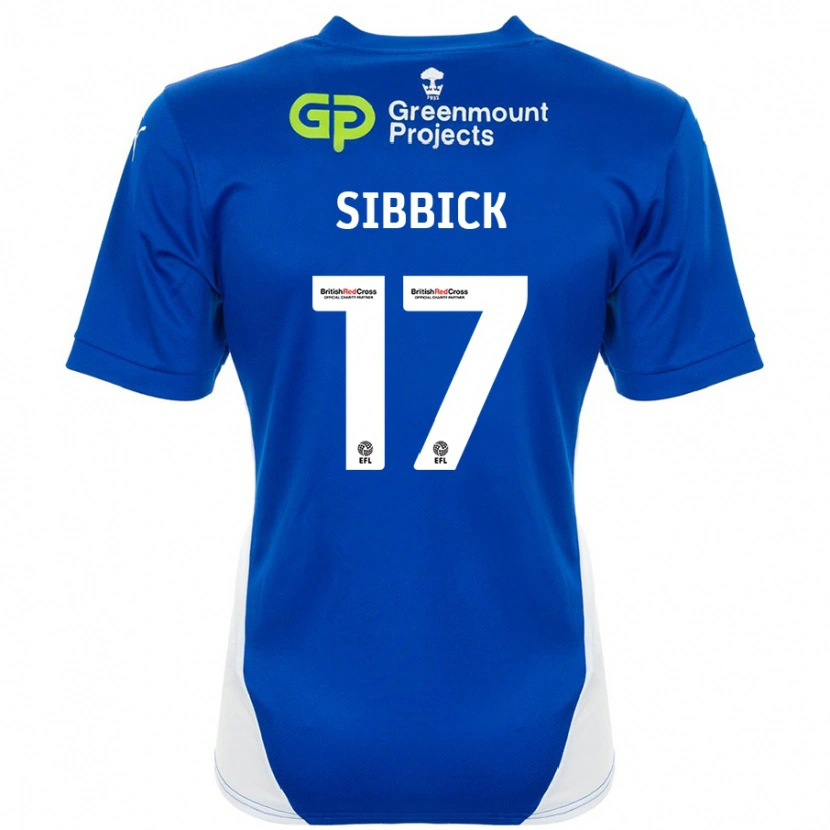 Danxen Kvinder Toby Sibbick #17 Blå Hvid Hjemmebane Spillertrøjer 2024/25 Trøje T-Shirt