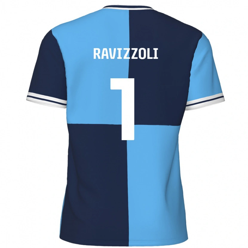 Danxen Kvinder Franco Ravizzoli #1 Himmelblå Mørkeblå Hjemmebane Spillertrøjer 2024/25 Trøje T-Shirt