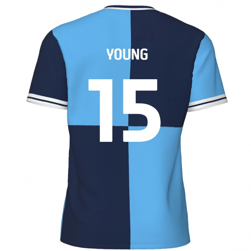 Danxen Kvinder Jack Young #15 Himmelblå Mørkeblå Hjemmebane Spillertrøjer 2024/25 Trøje T-Shirt