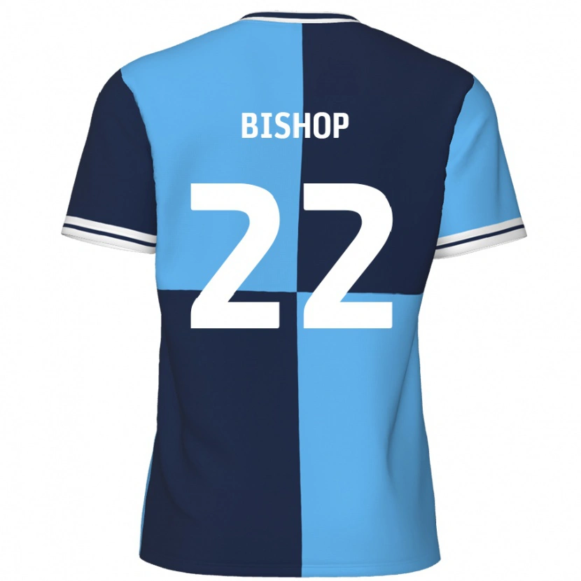 Danxen Kvinder Nathan Bishop #22 Himmelblå Mørkeblå Hjemmebane Spillertrøjer 2024/25 Trøje T-Shirt