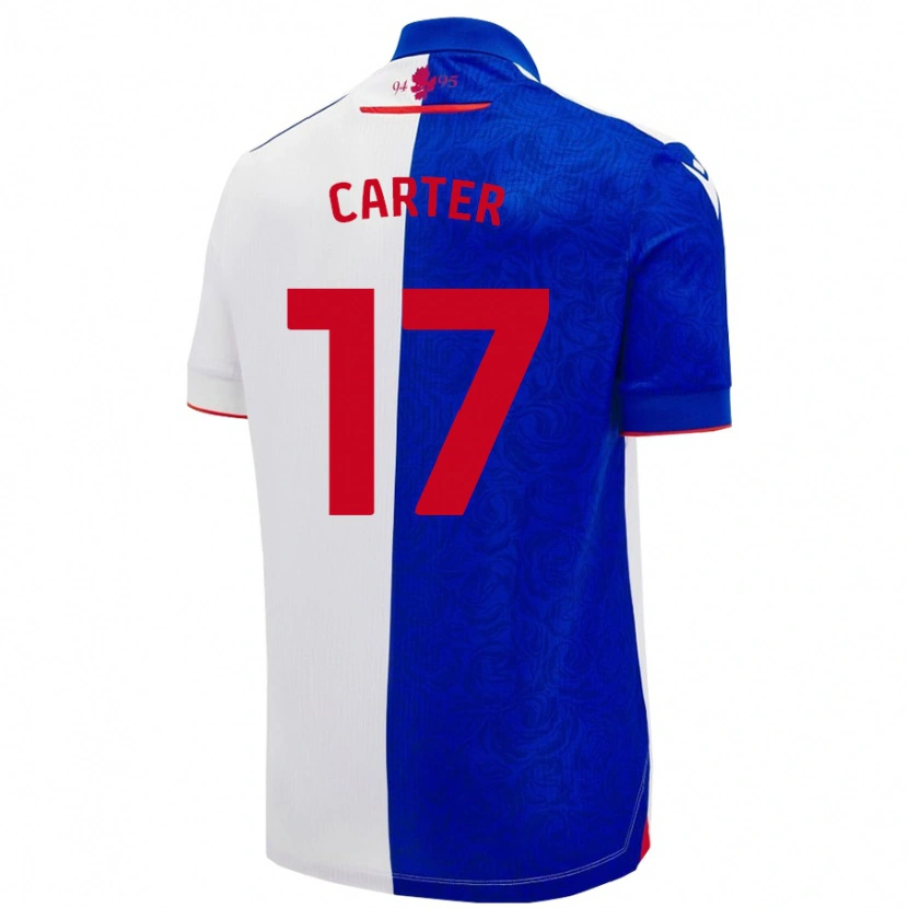 Danxen Kvinder Hayden Carter #17 Himmelblå Hvid Hjemmebane Spillertrøjer 2024/25 Trøje T-Shirt