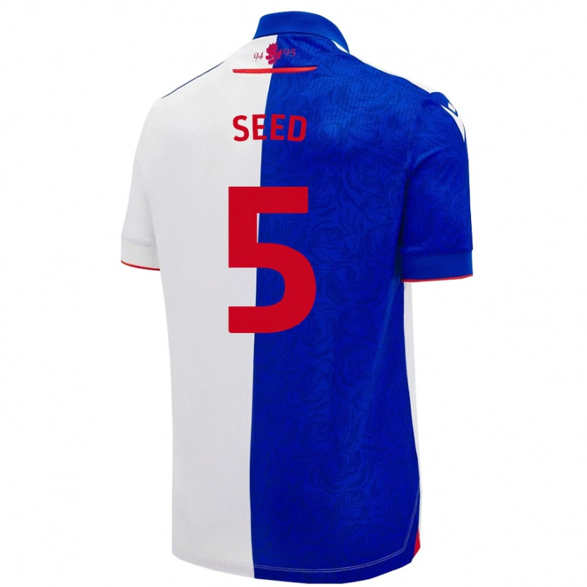 Danxen Kvinder Helen Seed #5 Himmelblå Hvid Hjemmebane Spillertrøjer 2024/25 Trøje T-Shirt