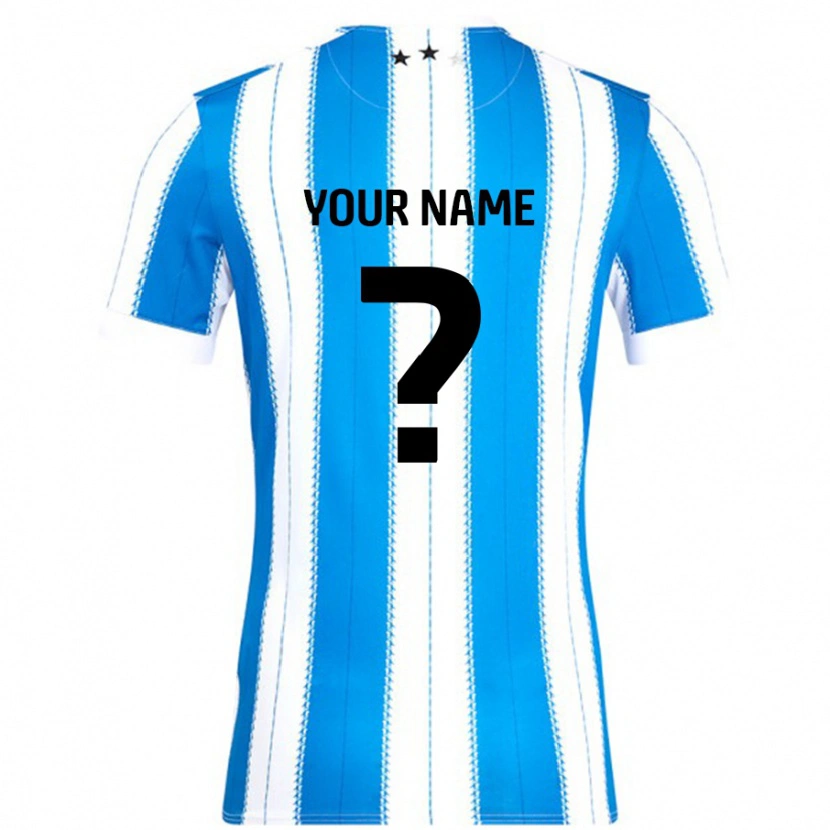 Danxen Kvinder Dit Navn #0 Blå Hvid Hjemmebane Spillertrøjer 2024/25 Trøje T-Shirt