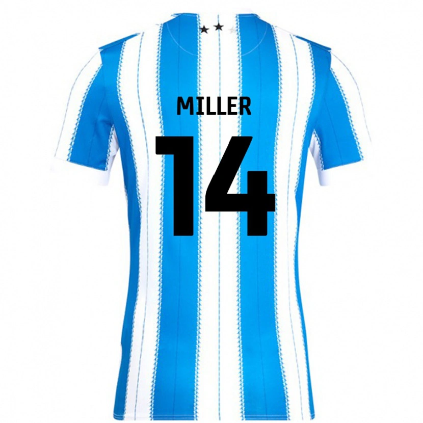 Danxen Kvinder Mickel Miller #14 Blå Hvid Hjemmebane Spillertrøjer 2024/25 Trøje T-Shirt