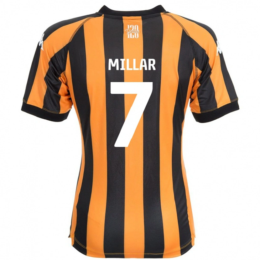 Danxen Kvinder Liam Millar #7 Sort Rav Hjemmebane Spillertrøjer 2024/25 Trøje T-Shirt