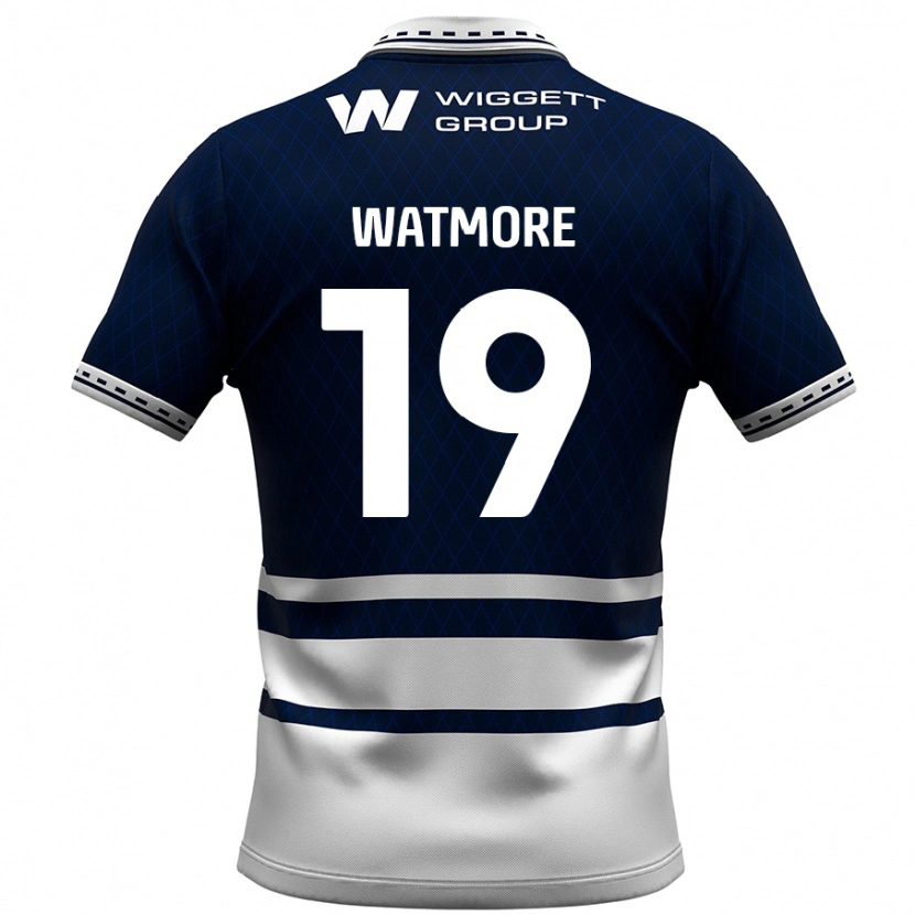 Danxen Kvinder Duncan Watmore #19 Marineblå Hvid Hjemmebane Spillertrøjer 2024/25 Trøje T-Shirt