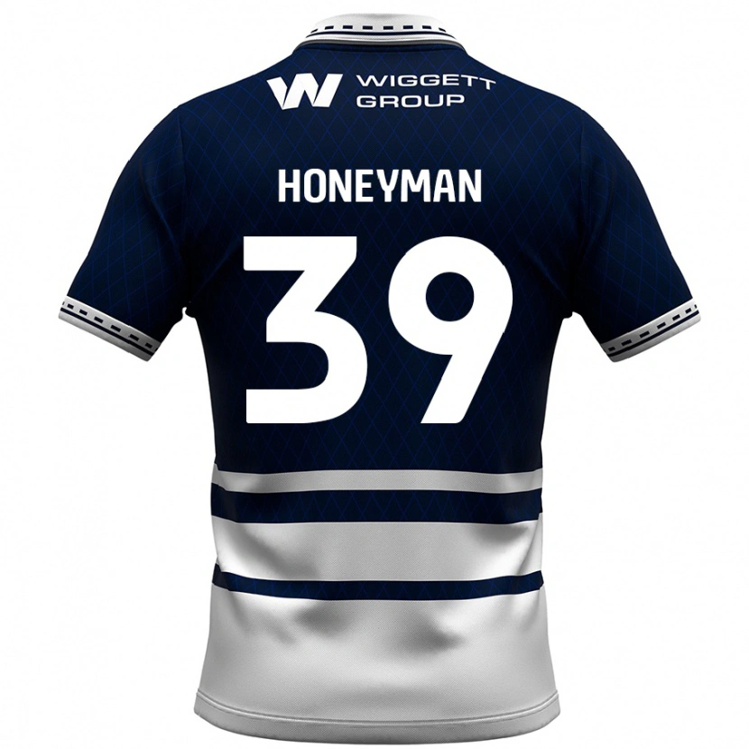 Danxen Kvinder George Honeyman #39 Marineblå Hvid Hjemmebane Spillertrøjer 2024/25 Trøje T-Shirt