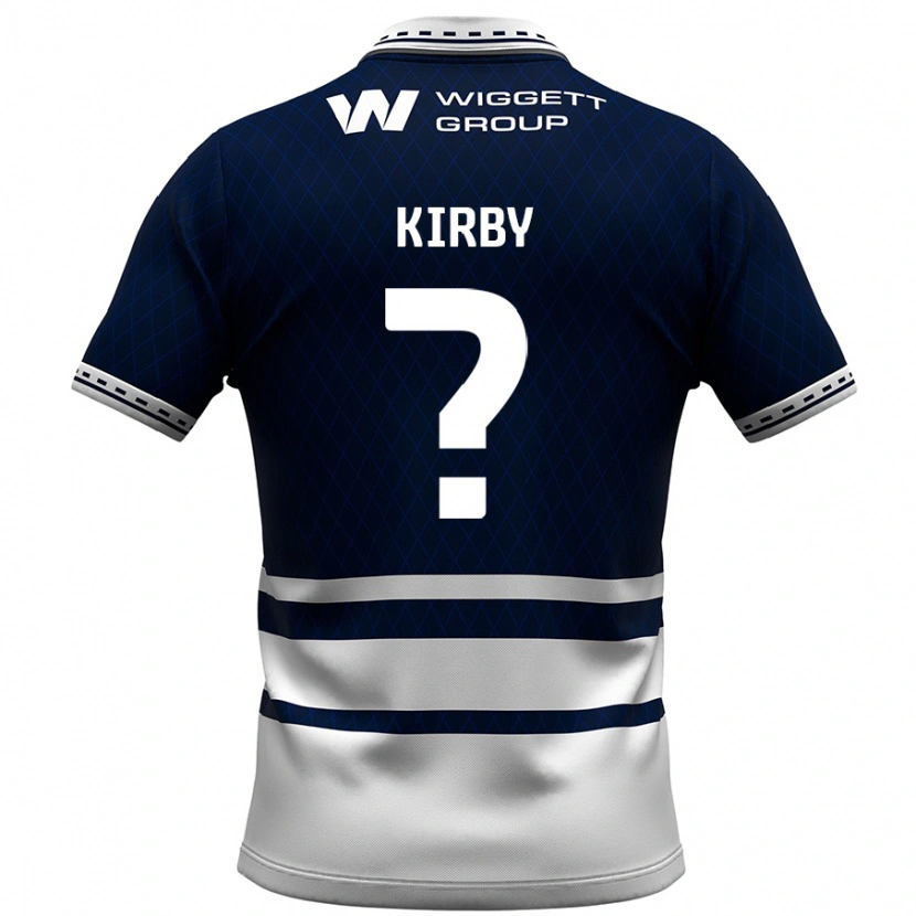 Danxen Kvinder Archie Kirby #0 Marineblå Hvid Hjemmebane Spillertrøjer 2024/25 Trøje T-Shirt