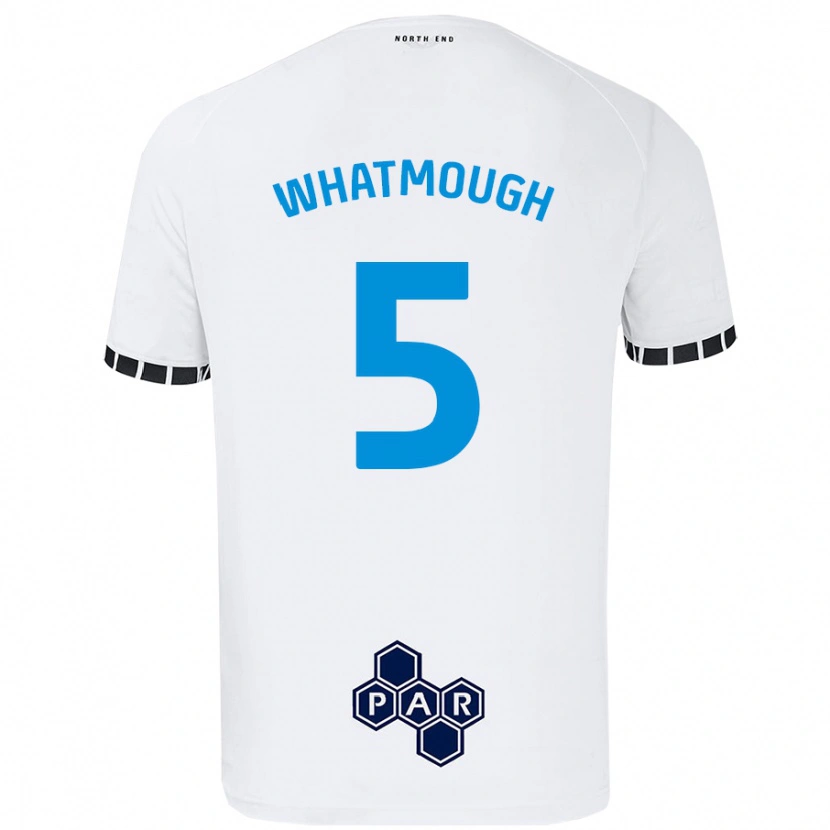 Danxen Kvinder Jack Whatmough #5 Hvid Hjemmebane Spillertrøjer 2024/25 Trøje T-Shirt