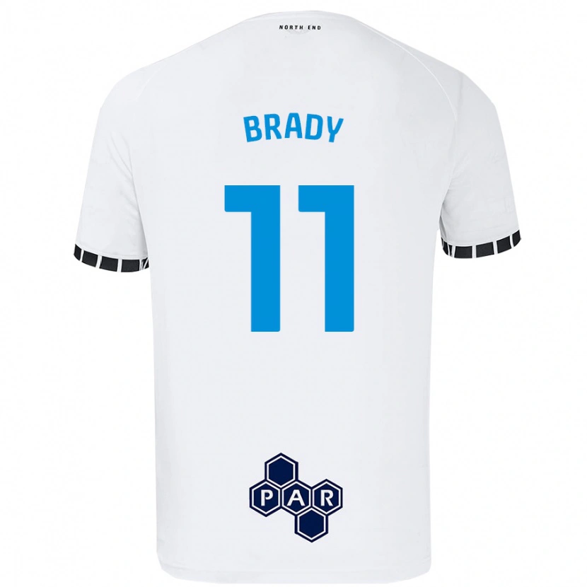 Danxen Kvinder Robbie Brady #11 Hvid Hjemmebane Spillertrøjer 2024/25 Trøje T-Shirt