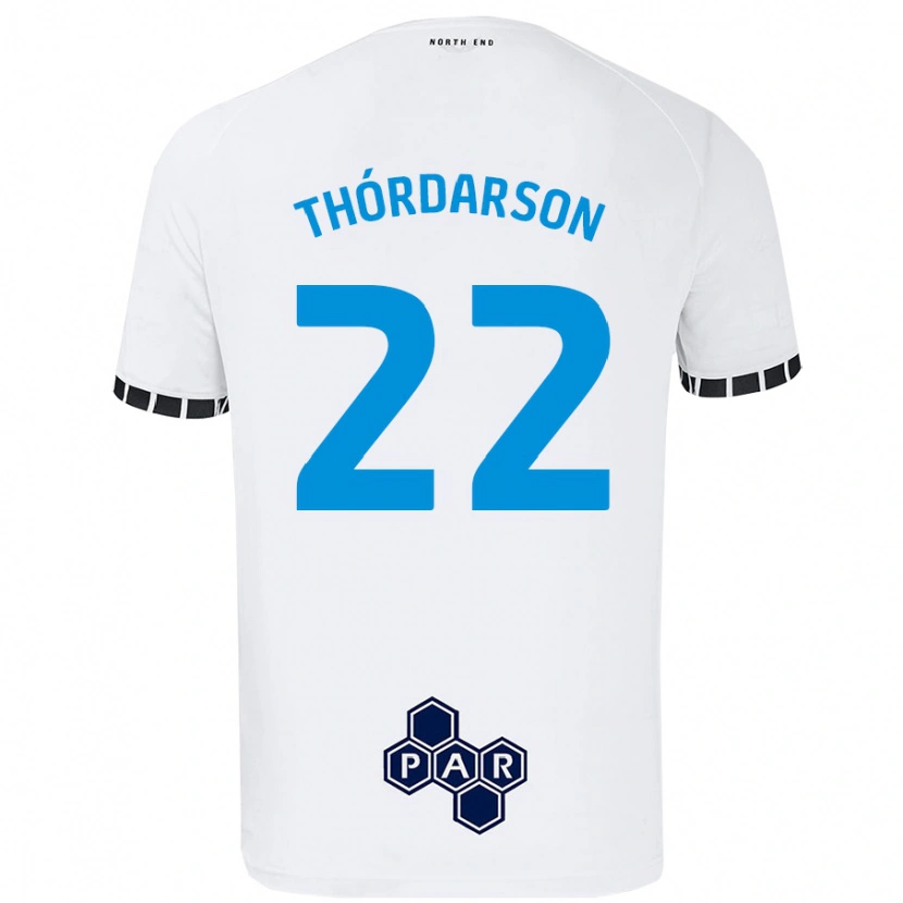 Danxen Kvinder Stefán Teitur Thórdarson #22 Hvid Hjemmebane Spillertrøjer 2024/25 Trøje T-Shirt
