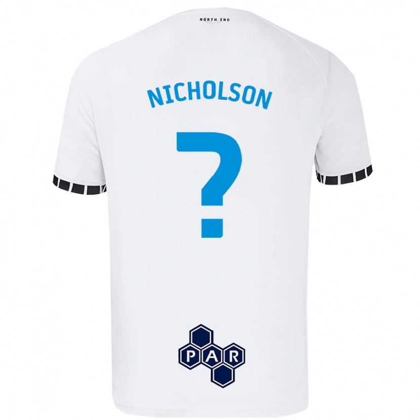 Danxen Kvinder Joseph Nicholson #0 Hvid Hjemmebane Spillertrøjer 2024/25 Trøje T-Shirt
