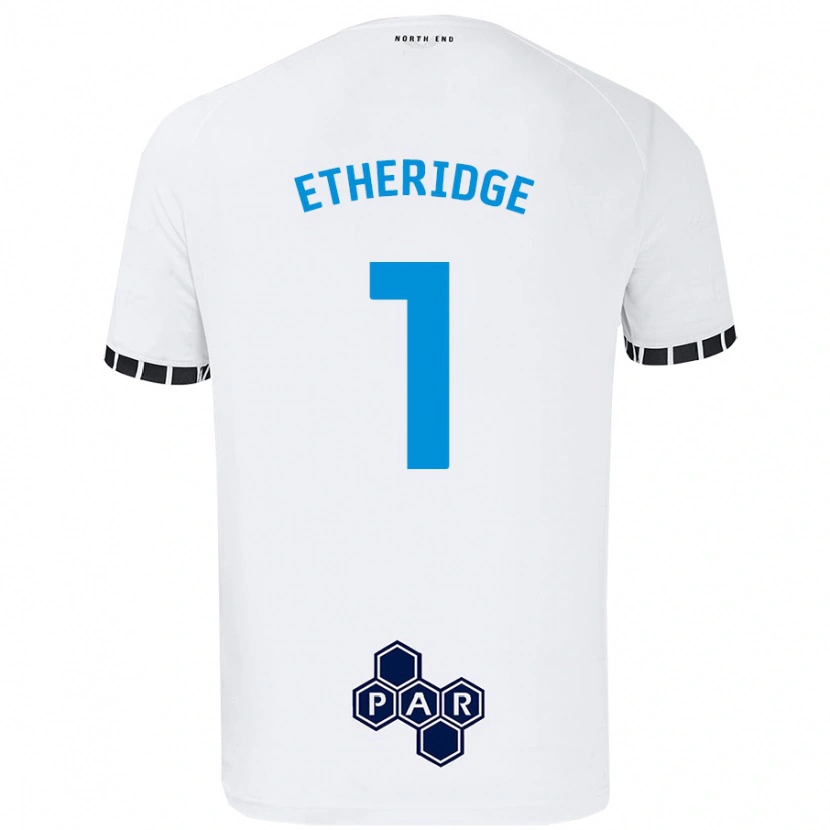 Danxen Kvinder Ellie Etheridge #1 Hvid Hjemmebane Spillertrøjer 2024/25 Trøje T-Shirt