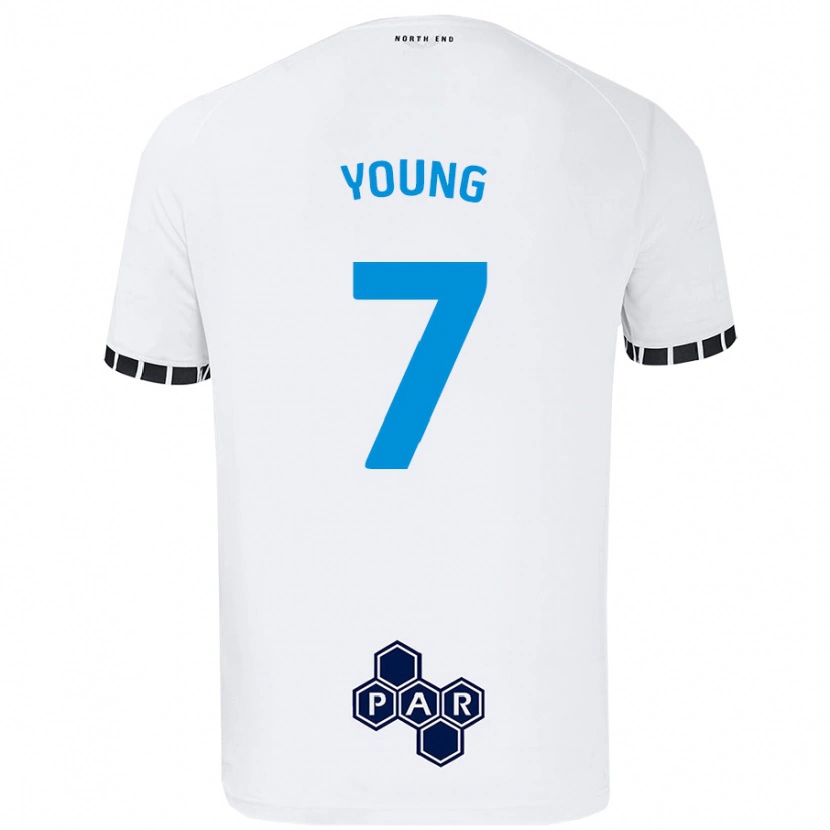 Danxen Kvinder Danielle Young #7 Hvid Hjemmebane Spillertrøjer 2024/25 Trøje T-Shirt