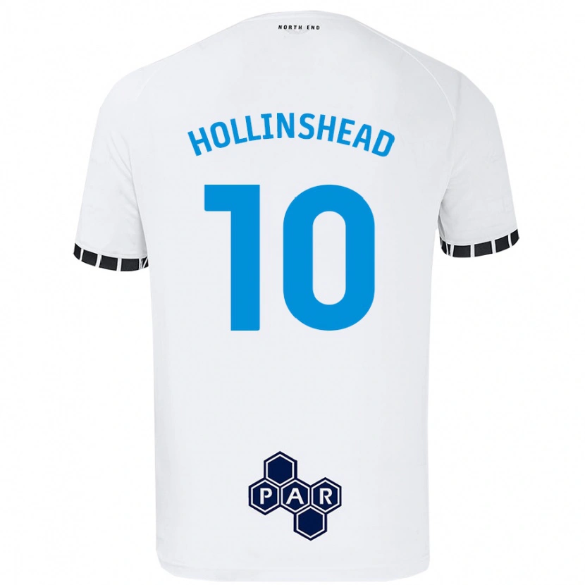 Danxen Kvinder Emily Hollinshead #10 Hvid Hjemmebane Spillertrøjer 2024/25 Trøje T-Shirt
