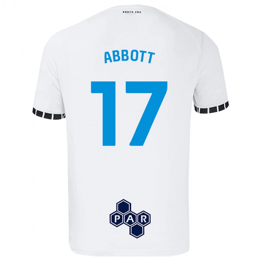 Danxen Kvinder Becky Abbott #17 Hvid Hjemmebane Spillertrøjer 2024/25 Trøje T-Shirt