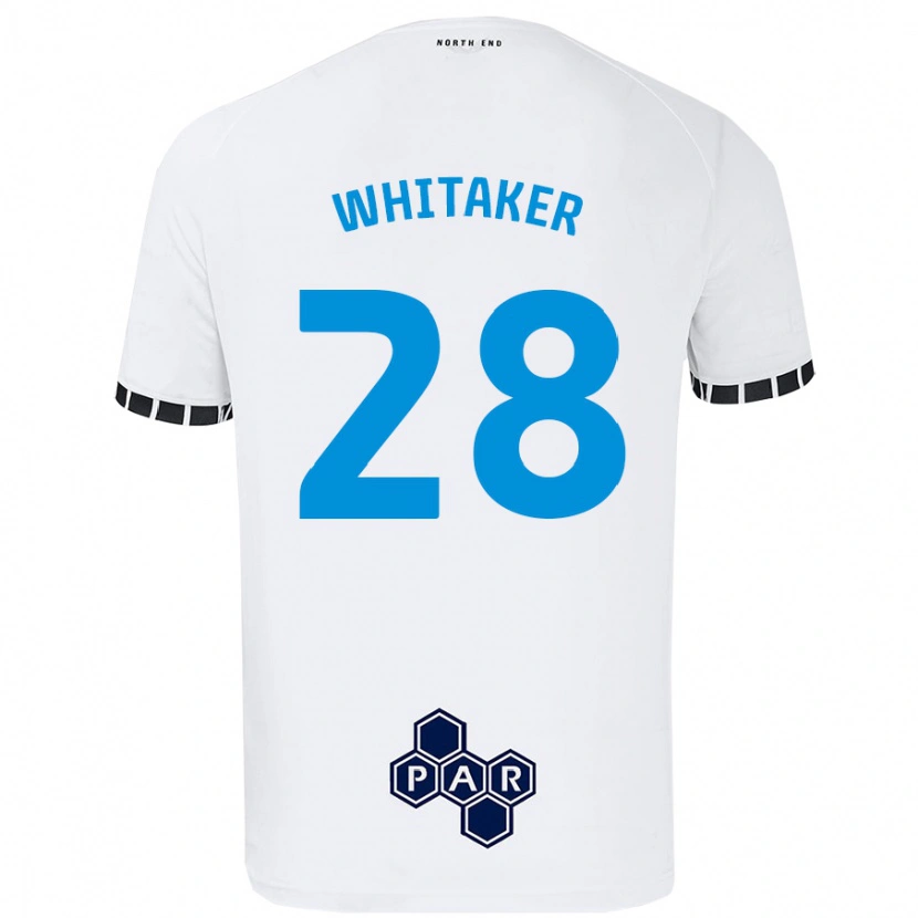 Danxen Kvinder Eve Whitaker #28 Hvid Hjemmebane Spillertrøjer 2024/25 Trøje T-Shirt