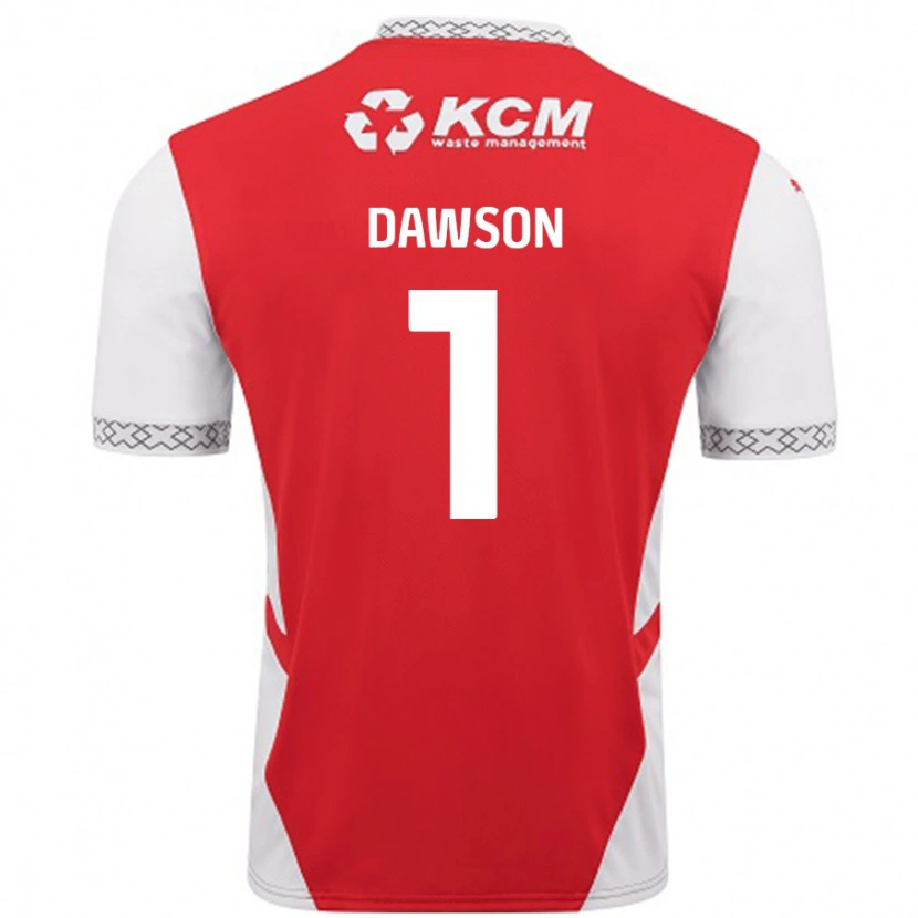 Danxen Kvinder Cameron Dawson #1 Rød Hvid Hjemmebane Spillertrøjer 2024/25 Trøje T-Shirt