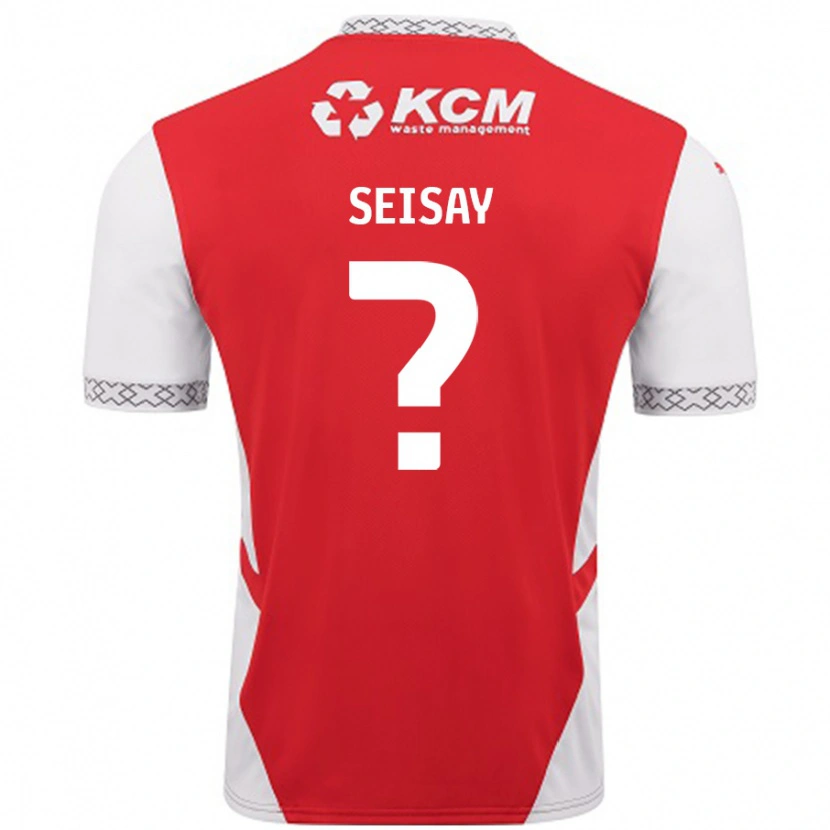Danxen Kvinder Hamid Seisay #0 Rød Hvid Hjemmebane Spillertrøjer 2024/25 Trøje T-Shirt