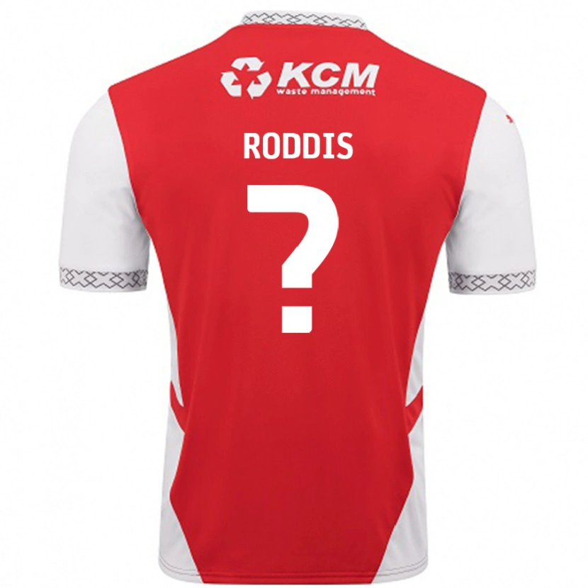 Danxen Kvinder Harry Roddis #0 Rød Hvid Hjemmebane Spillertrøjer 2024/25 Trøje T-Shirt