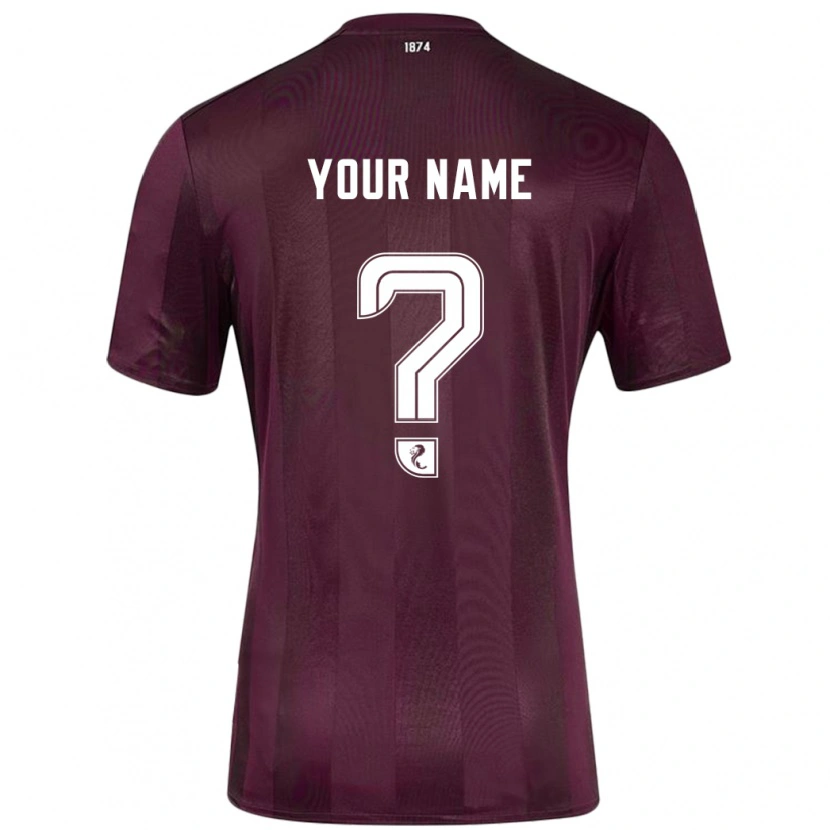 Danxen Kvinder Dit Navn #0 Bourgogne Hjemmebane Spillertrøjer 2024/25 Trøje T-Shirt