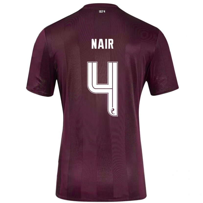 Danxen Kvinder Kenzi Nair #4 Bourgogne Hjemmebane Spillertrøjer 2024/25 Trøje T-Shirt