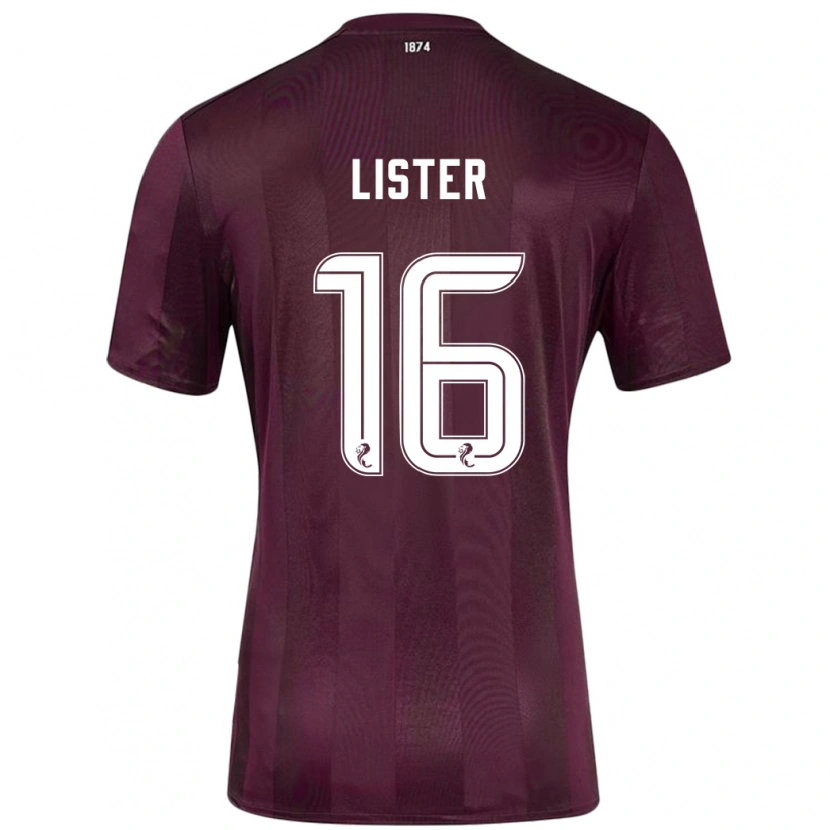 Danxen Kvinder Henry Lister #16 Bourgogne Hjemmebane Spillertrøjer 2024/25 Trøje T-Shirt