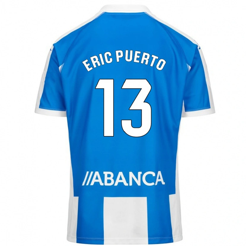Danxen Kvinder Eric Puerto #13 Blå Hvid Hjemmebane Spillertrøjer 2024/25 Trøje T-Shirt
