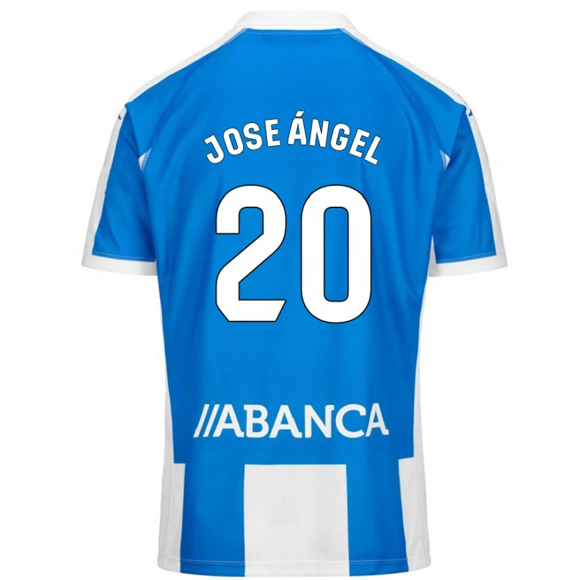 Danxen Kvinder José Ángel Jurado #20 Blå Hvid Hjemmebane Spillertrøjer 2024/25 Trøje T-Shirt