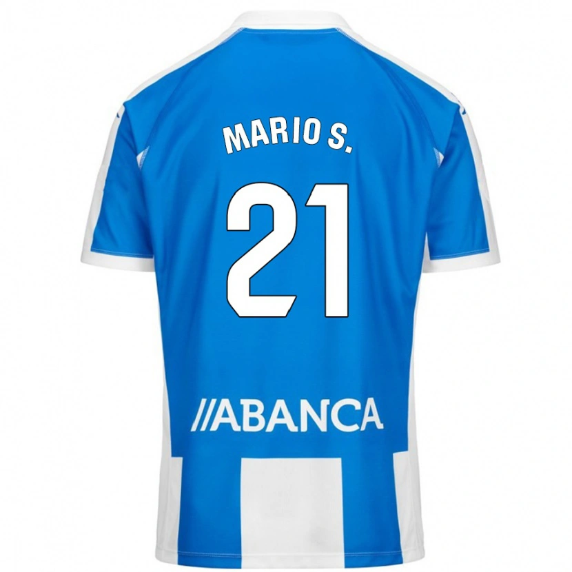 Danxen Kvinder Mario Soriano #21 Blå Hvid Hjemmebane Spillertrøjer 2024/25 Trøje T-Shirt