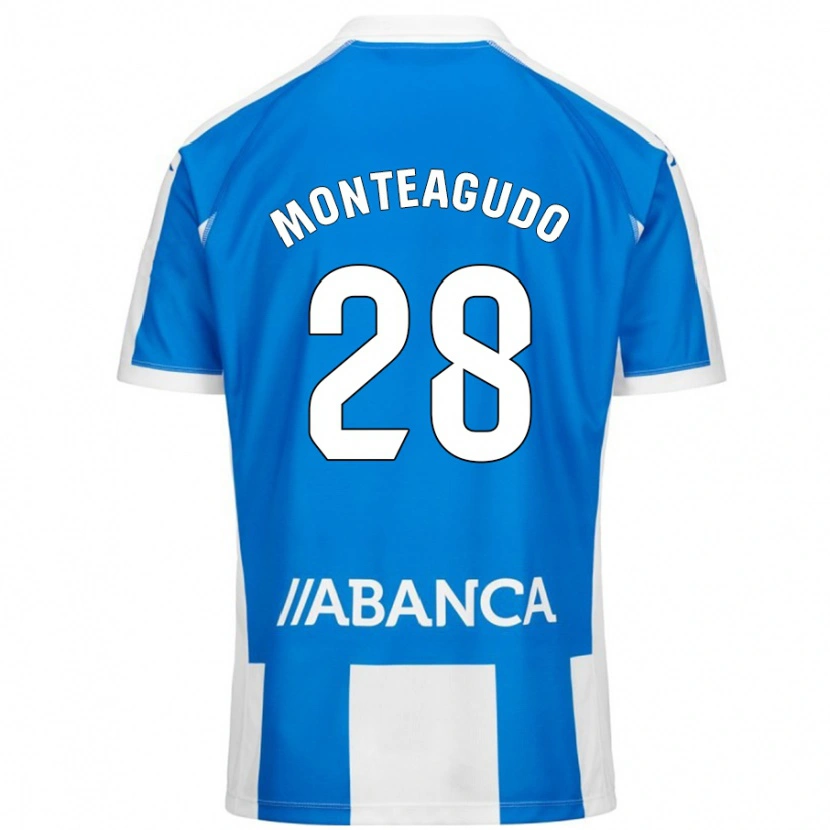 Danxen Kvinder Paula Monteagudo #28 Blå Hvid Hjemmebane Spillertrøjer 2024/25 Trøje T-Shirt