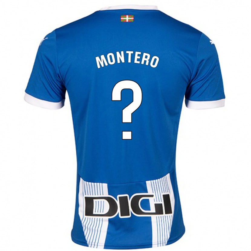 Danxen Kvinder Rubén Montero #0 Blå Hjemmebane Spillertrøjer 2024/25 Trøje T-Shirt