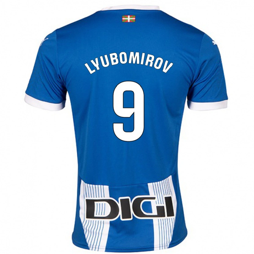 Danxen Kvinder Daniel Lyubomirov #9 Blå Hjemmebane Spillertrøjer 2024/25 Trøje T-Shirt