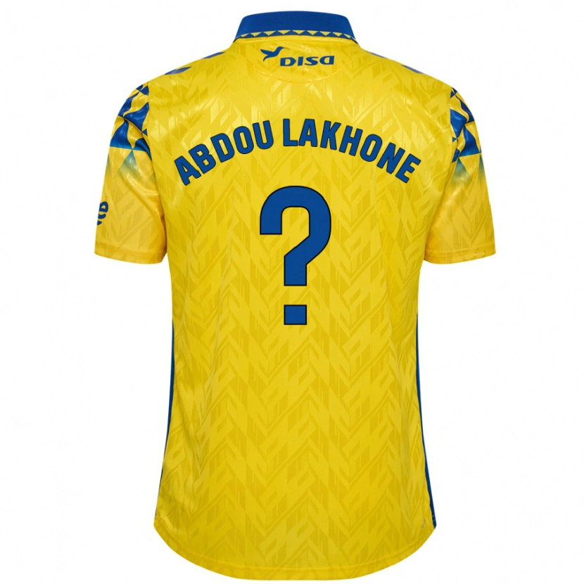 Danxen Kvinder Pape Abdou Lakhone #0 Gul Blå Hjemmebane Spillertrøjer 2024/25 Trøje T-Shirt