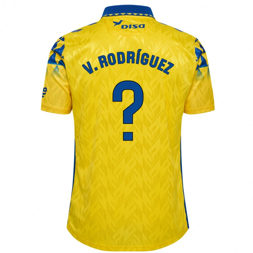 Danxen Kvinder Carlos Vicente Rodríguez #0 Gul Blå Hjemmebane Spillertrøjer 2024/25 Trøje T-Shirt