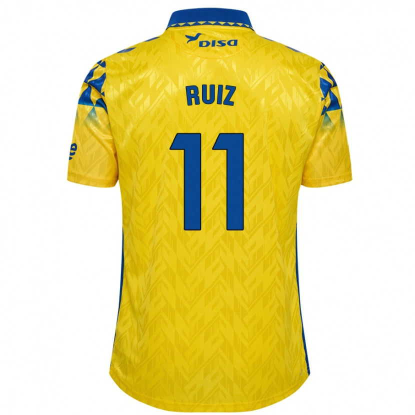 Danxen Kvinder Sergio Ruiz #11 Gul Blå Hjemmebane Spillertrøjer 2024/25 Trøje T-Shirt