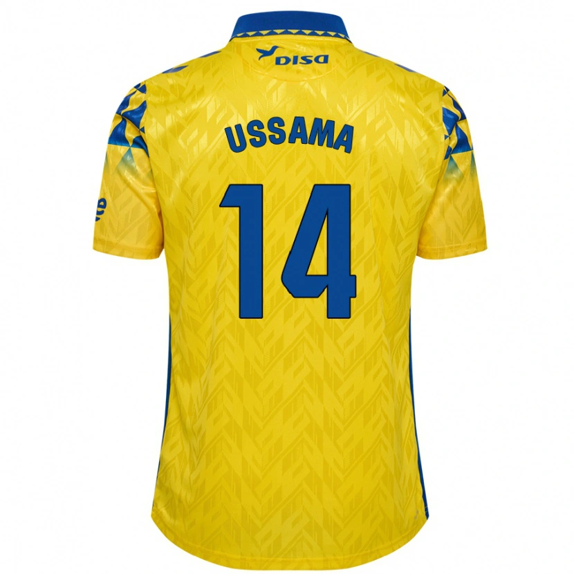 Danxen Kvinder Ussama #14 Gul Blå Hjemmebane Spillertrøjer 2024/25 Trøje T-Shirt