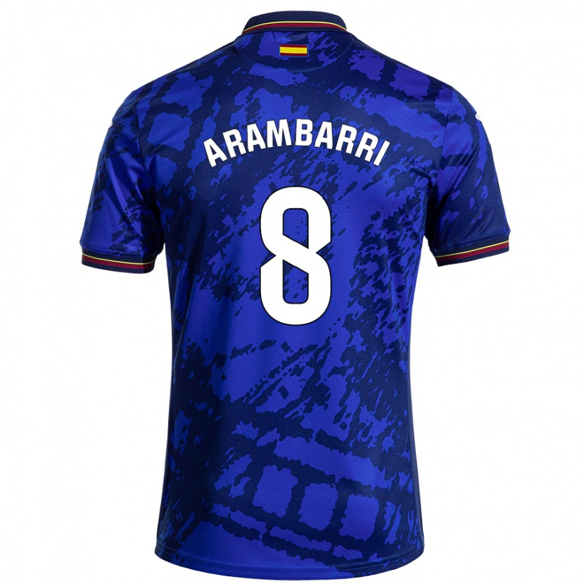 Danxen Kvinder Mauro Arambarri #8 Mørkere Blå Hjemmebane Spillertrøjer 2024/25 Trøje T-Shirt