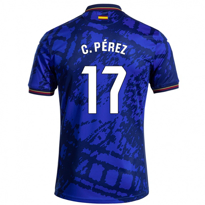 Danxen Kvinder Carles Pérez #17 Mørkere Blå Hjemmebane Spillertrøjer 2024/25 Trøje T-Shirt