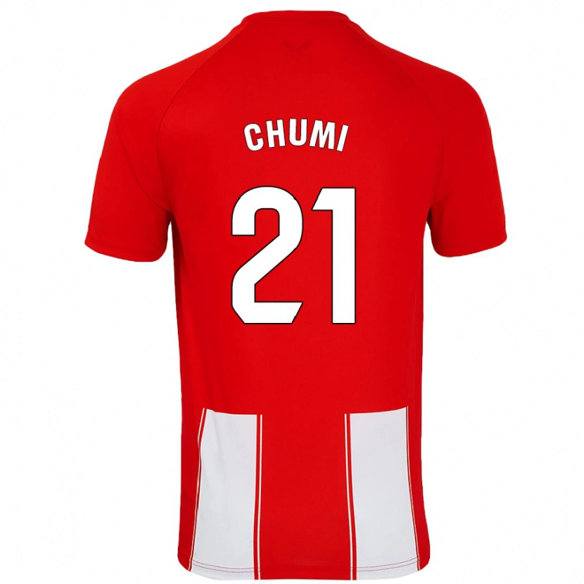 Danxen Kvinder Chumi #21 Rød Hvid Hjemmebane Spillertrøjer 2024/25 Trøje T-Shirt