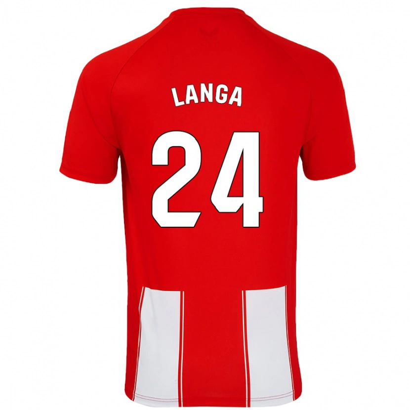 Danxen Kvinder Bruno Langa #24 Rød Hvid Hjemmebane Spillertrøjer 2024/25 Trøje T-Shirt