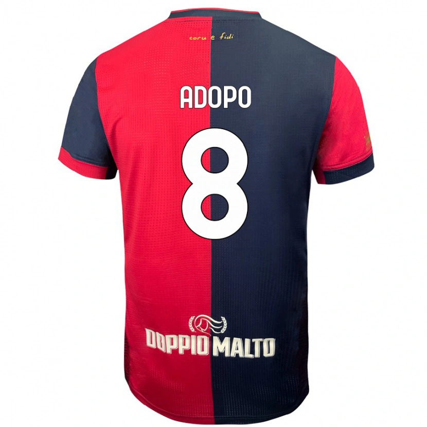 Danxen Kvinder Michel Adopo #8 Rød Mørkere Blå Hjemmebane Spillertrøjer 2024/25 Trøje T-Shirt