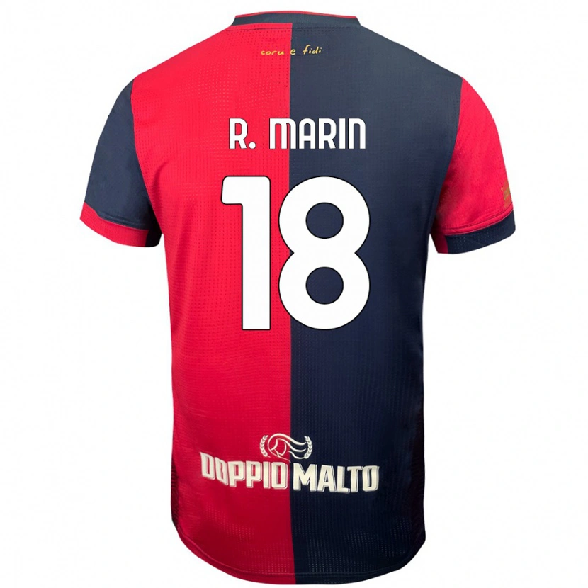 Danxen Kvinder Răzvan Marin #18 Rød Mørkere Blå Hjemmebane Spillertrøjer 2024/25 Trøje T-Shirt